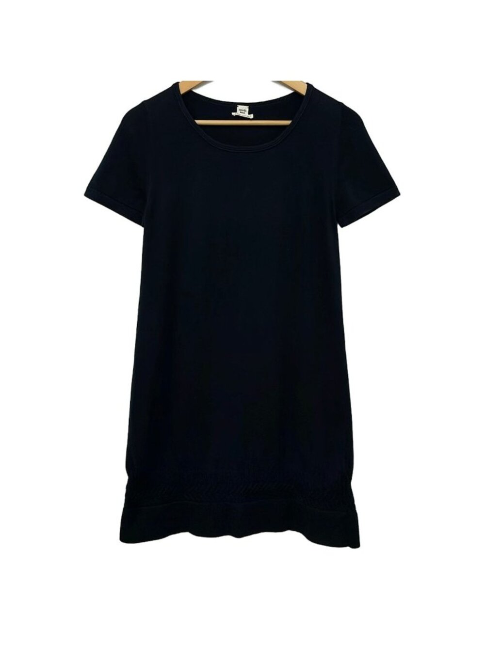 Hermes Dress M Black Short Sleeve Knit 38